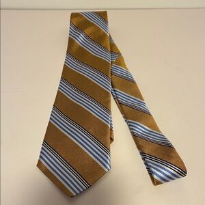 Brooks Brothers Gold and Blue Striped Tie